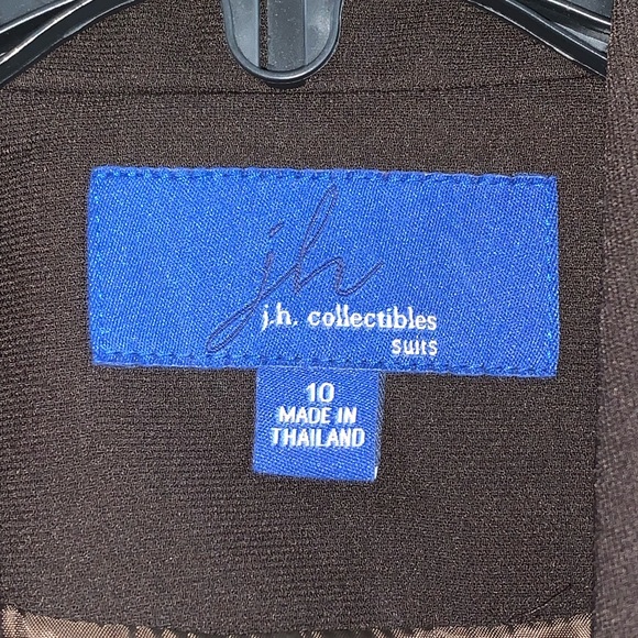 J.h. Collection brown academia work wear career pants suit set size 10 - Picture 4 of 4